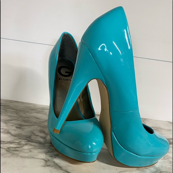 G by Guess Shoes - New. Never worn G by Guess blue heels